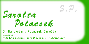 sarolta polacsek business card